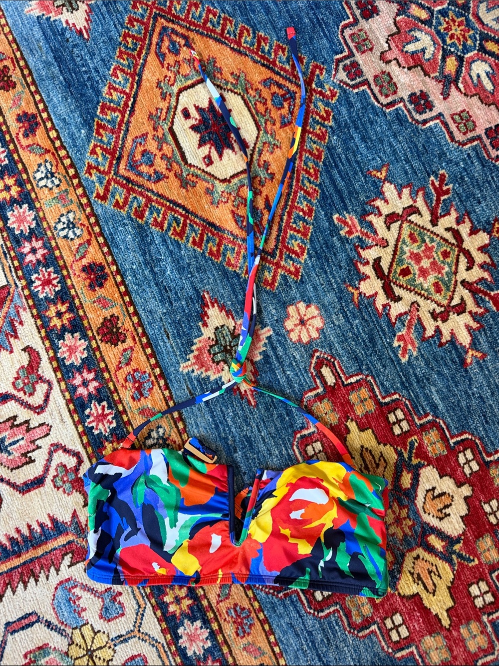 Ralph Lauren Multicolor Abstract Print One-Piece Swimsuit